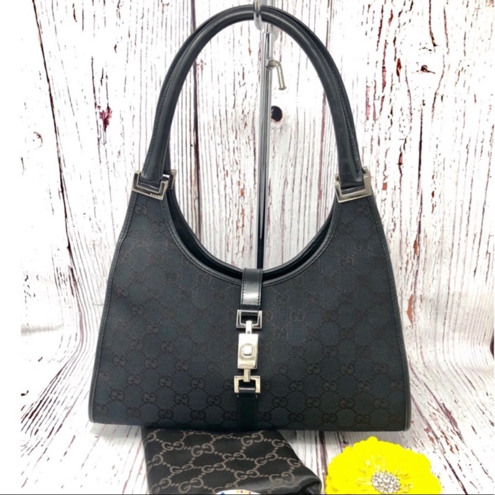 Gucci GG Black Monogram Hobo